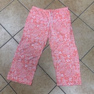 pedal pushers/ beach combers coral color
